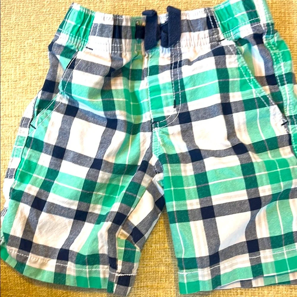 Gymboree Plaid Kids Shorts in Green and Blue